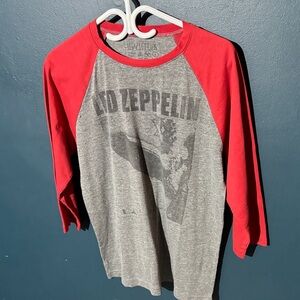 Led Zeppelin Red and Gray Long Sleeve Shirt